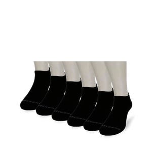 6 Pack Low Cut Adult's Unisex Socks - Black