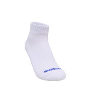 3PK 1/2 Terry Qtr Crew Boys Socks - White / Blue