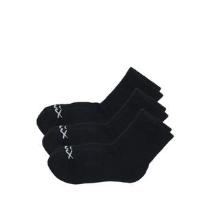 3PK 1/2 TERRY CREW BOYS - BLACK