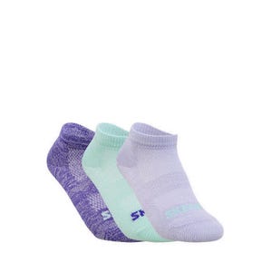 3Pk Girls Non Terry Low Cut Socks - Purple