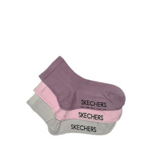 3Pk Womens Non Terry Anklet Socks - Pink Combo