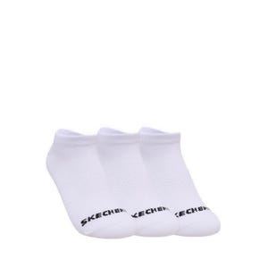 3PK Non Terry Low Cut Unisex Socks - White Traditional