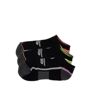 3Pk Womens Extended Terry Low Cut Socks - Black
