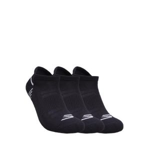 3Pk 1/2 Terry Qtr Crew Sock Women's -Black