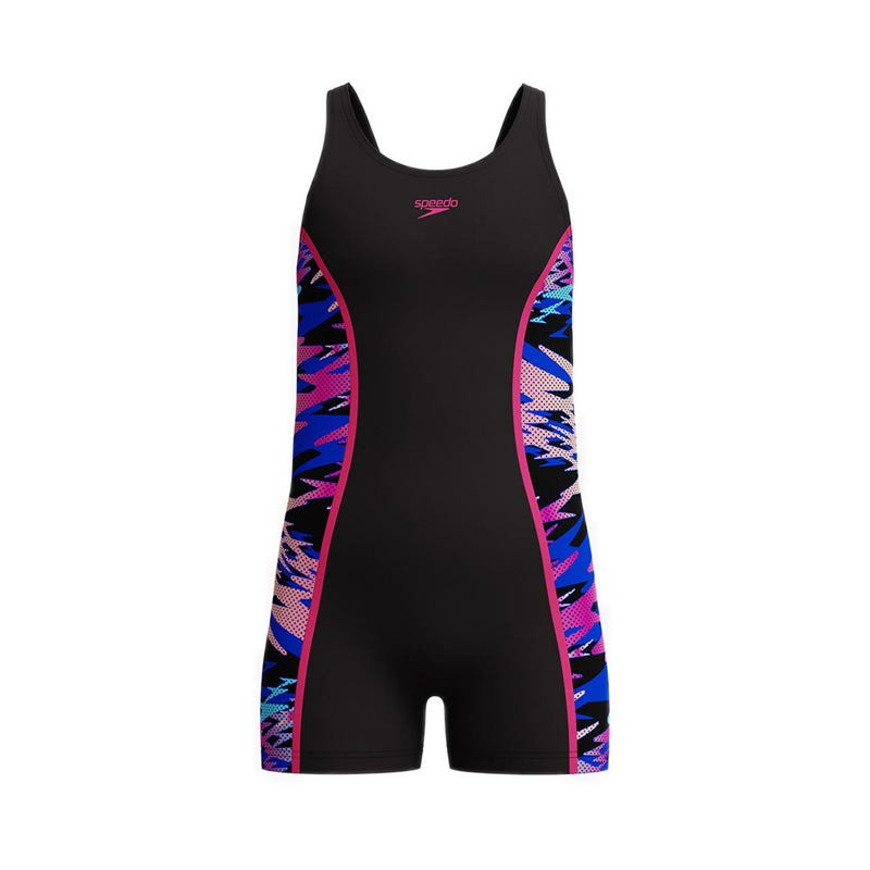 Girls Hyperboom Spl Muscleback Legsuit One Piece - Anthracite/pink