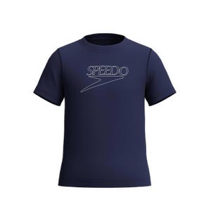 Unisex Short Sleeve Classic Logo Rash Guard - Peacoat