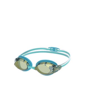 Womens Vanquisher 3.0 Mirrored Swimming Goggles - Bachelor Button/Celeste/Gold Mirror