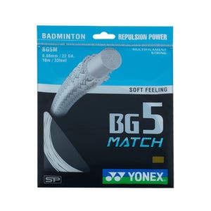 Yonex Gut BG5 Match 66 10M Badminton Strings - White