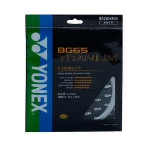 Yonex Gut BG-65 Titanium 70 10M Badminton Strings - White