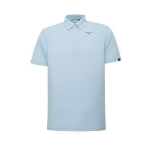 Golf Ice Touch Soccer Short Sleeve Button Down Shirt Men's Polo - Winter Blue