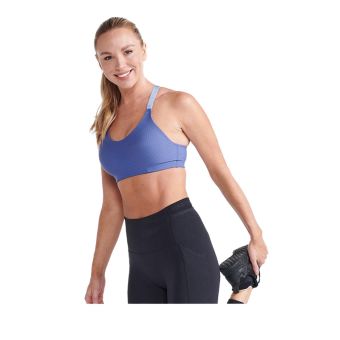 Womens Aero Medium Impact Bra - Blue