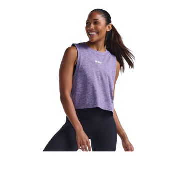 2XU Womens Motion Crop Tank - Purple