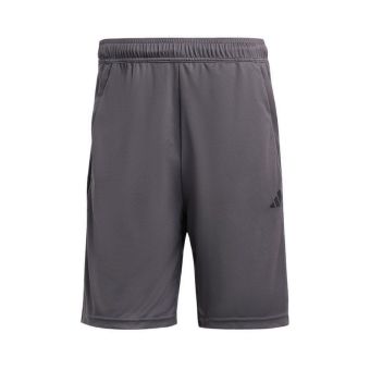 Train Essentials Piqué 3-Stripes Men's Training Shorts - Grey