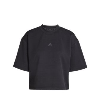 Women's Yoga Motion Waffle T-Shirt - Black