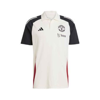 Manchester United Tiro 24 Men's Polo Shirt - Off White