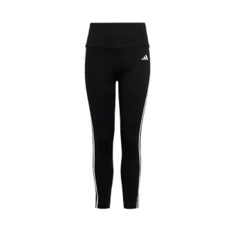 Essentials 3-Stripes Girls High-Waisted Leggings - Black