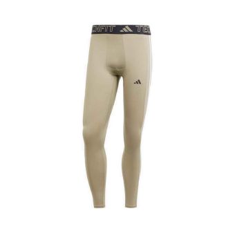 Techfit 3-Stripes Men's Training Long Tights - Silver