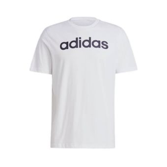 Essentials Single Jersey Linear Embroidered Logo Men's T-Shirt - White