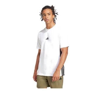 Essentials 3-Stripes Single Jersey Men's T-Shirt - White