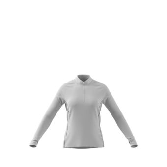 Ult365 Solid Quarter Zip Long Sleeve Mock Women's - White