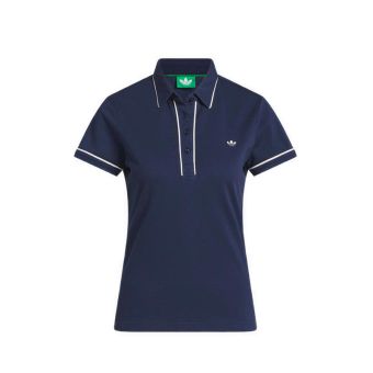 Og Twistknit Trefoil Polo - Navy
