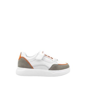 Damon Jr Boys Sneakers Shoes - White/Grey