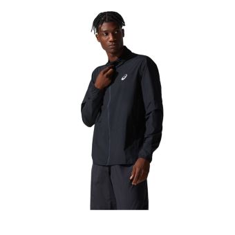 Silver JK Men's Running Jacket - Black