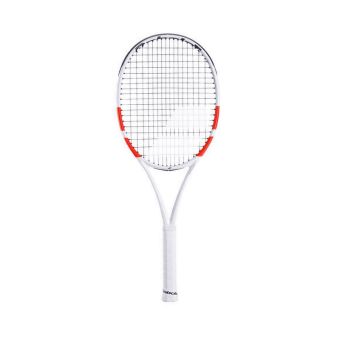 Pure Strike 100 Unstrung Tennis Racket - White/Orange
