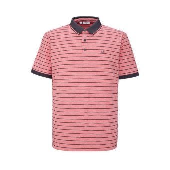 Oak Ridge Stripe Polo Men's - Peach Marl