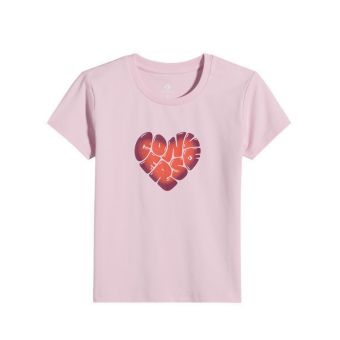 Heart Graphic Women's Tee - Summit Pink