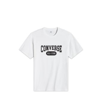 Retro Chuck Logo Center Front Men's Tee - White