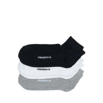 Ankle 3 Pairs Men's Socks - White/Grey/Black