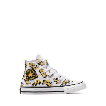 CTAS Construction Truck Easy-On Boy's Sneakers - White/Black/Amarillo