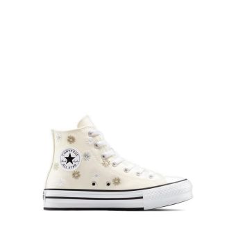 CTAS EVA Lift Platform Florals Girl's Sneakers - Egret/White/Pale Surplus