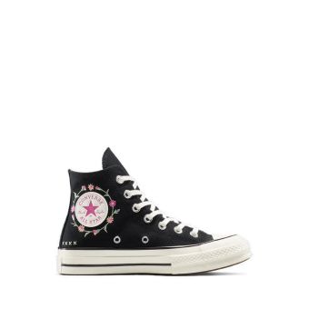 Chuck 70 Embroidered Flowers Women's Sneakers - Black/Cactus Bud/Flamingo Fade