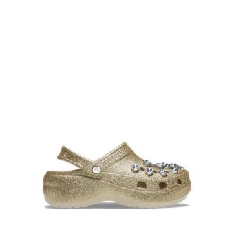 Classic Platform Glitter Embelished Clog Women -  Gold
