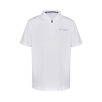 Men Baseline Halfzip Polo - White