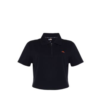 Women Crop Polo Shirt - Anthracite