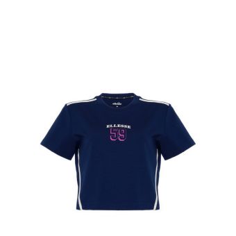 Women 59 Croptop - Blue Cloud Dancer