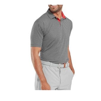 Golf Irongate Print Lisle Polo Men's - Black/White