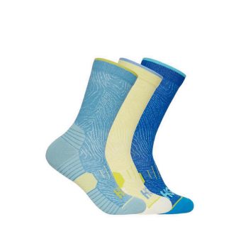 Crew Run Sock 3 Pack Unisex Socks - Alpine Blue / Cardamon / Ultramarine