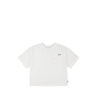 Roll Cuff Girl's T-Shirt -White
