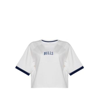 Bulls Boxy Crop Raglan Women's Tee - Ivory