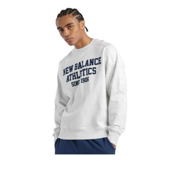 Varsity French Terry Graphic Men's Crew - Grey
