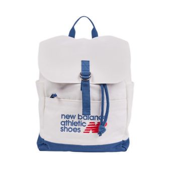 Canvas Unisex Backpack - White/Blue