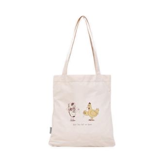 Graphic Unisex Tote Bag - Beige