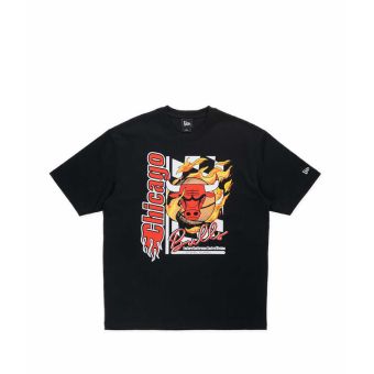 Os Ss Tee Nba Flame Graphic Chibul Men's T-Shirt - Black