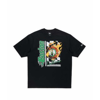 Os Ss Tee Nba Flame Graphic Boscel Men's T-Shirt - Black