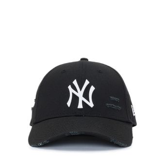 940 Cotton Dmg Wht Mtl Badge Neyyan Men's Caps - Black