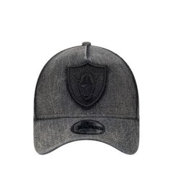 940Afcs Q424 Denim Snow Wash Lasrai Men's Caps - Black Denim